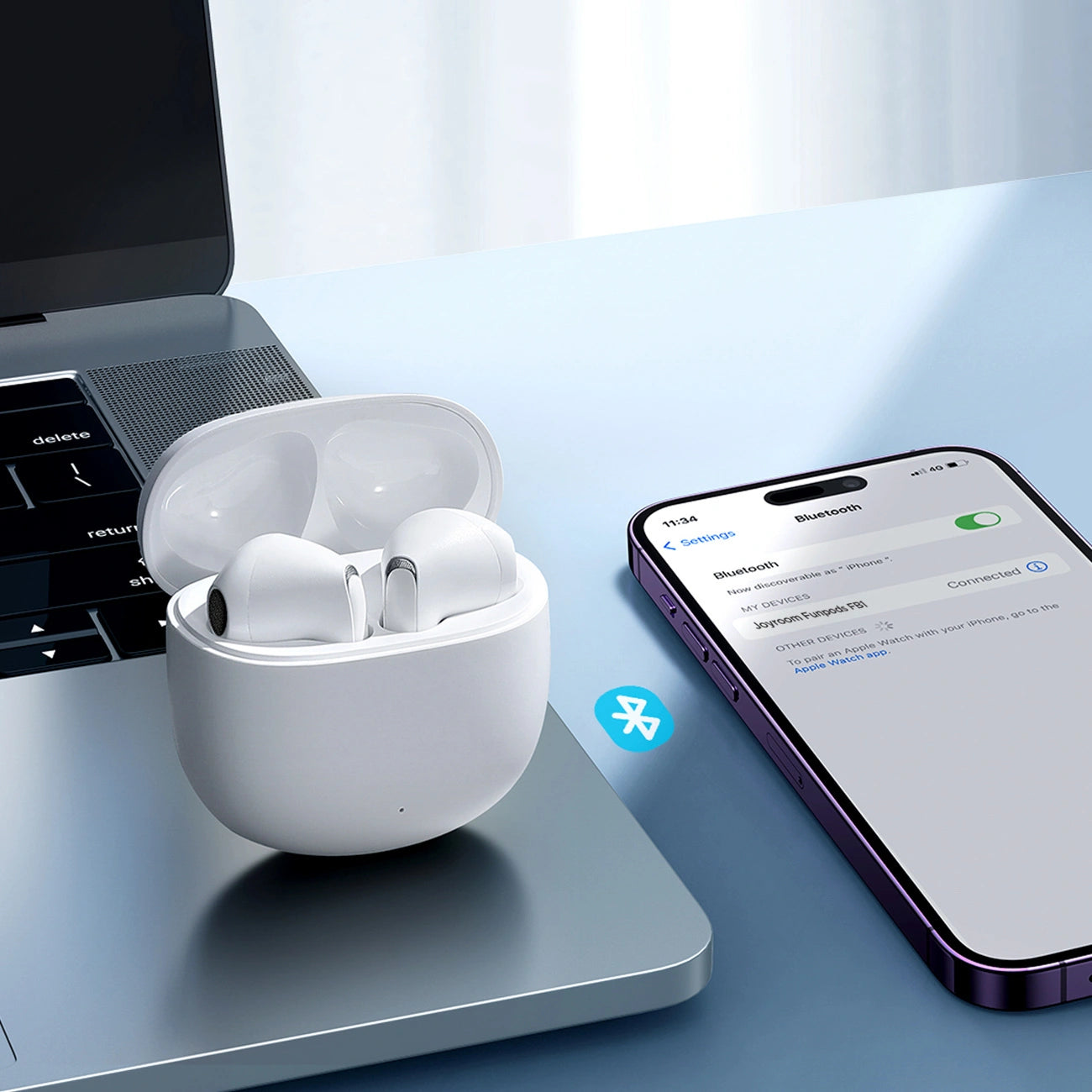 TWS wireless Bluetooth in-ear headphones - white - Carlat