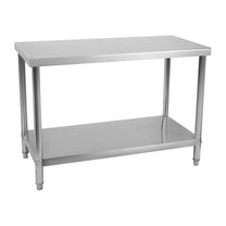 Table kitchen worktop working steel bottom shelf 100x70cm - Carlat