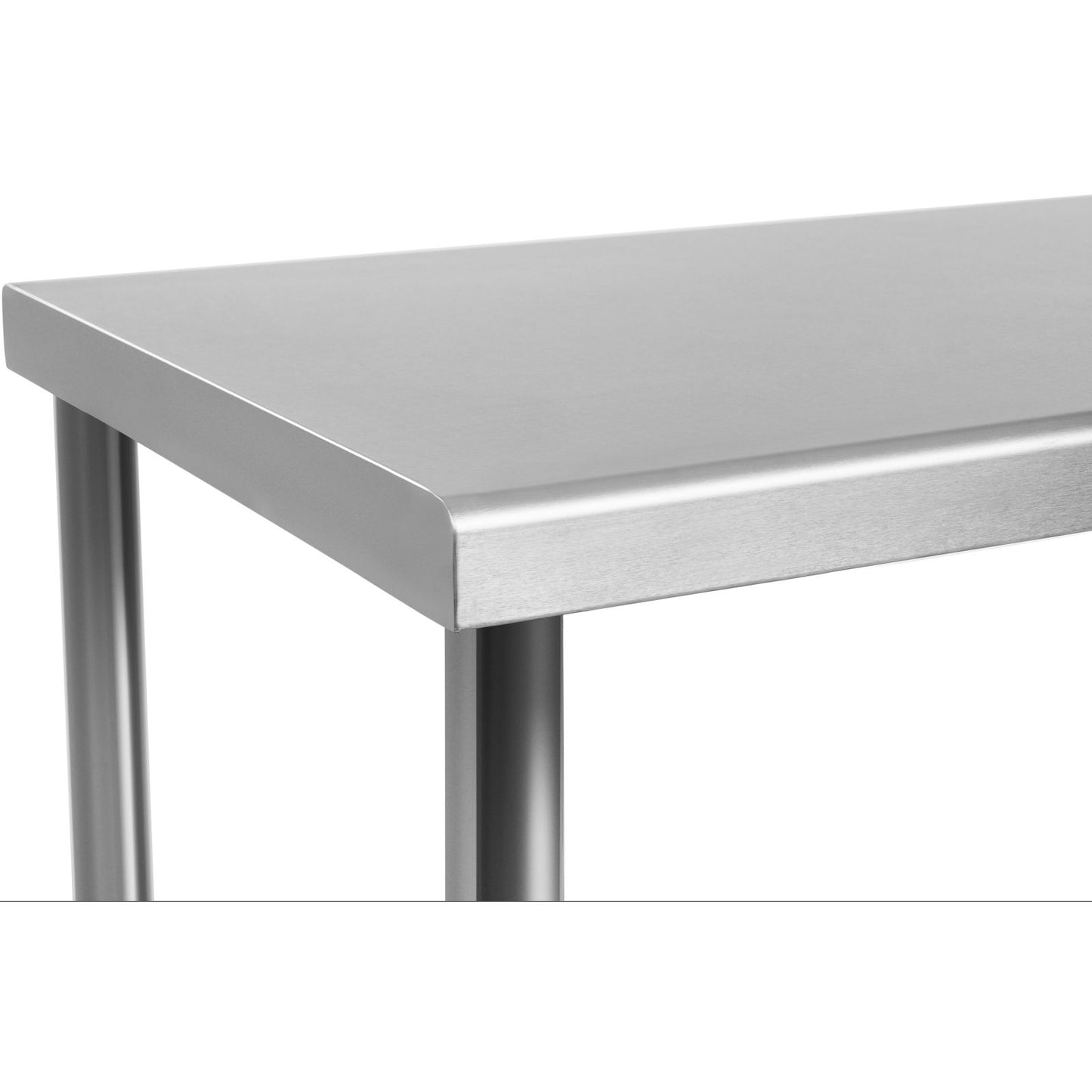 Table kitchen worktop working steel bottom shelf 100x70cm - Carlat