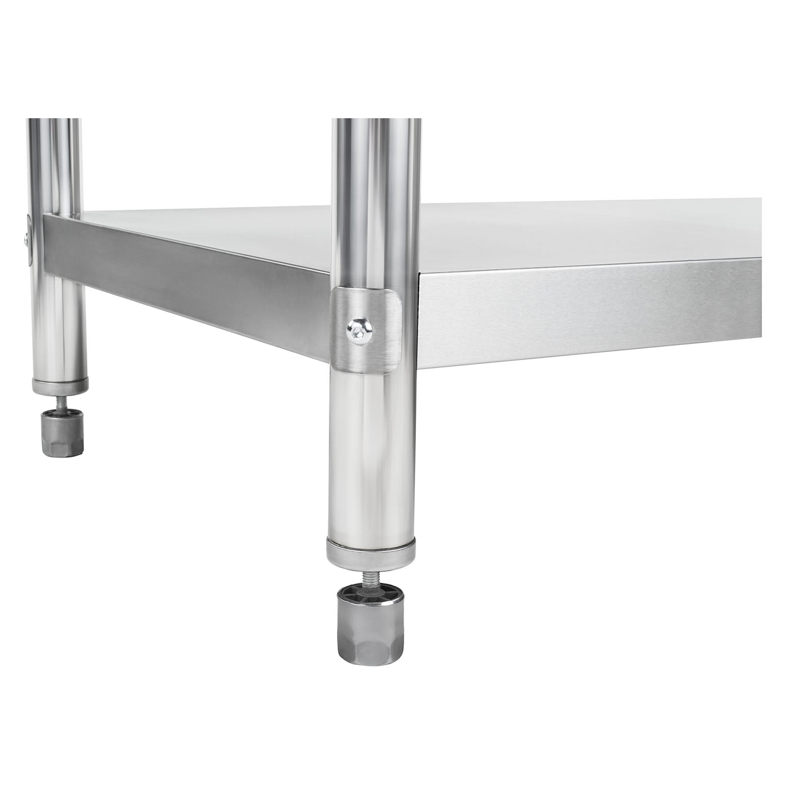 Table kitchen worktop working steel bottom shelf 100x70cm - Carlat