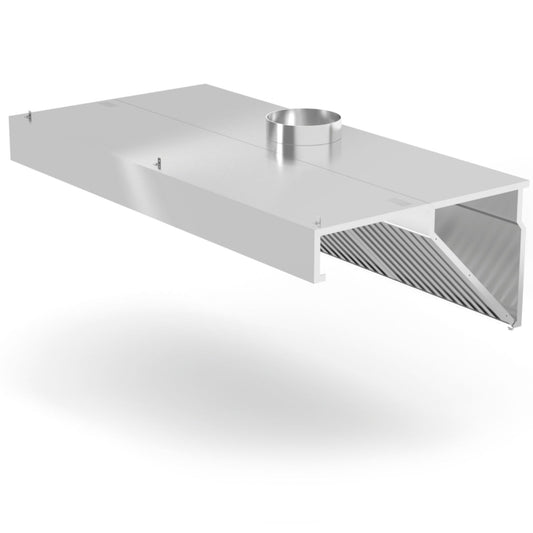 Tables – Angled wall hood with labyrinth filters and LED - Carlat
