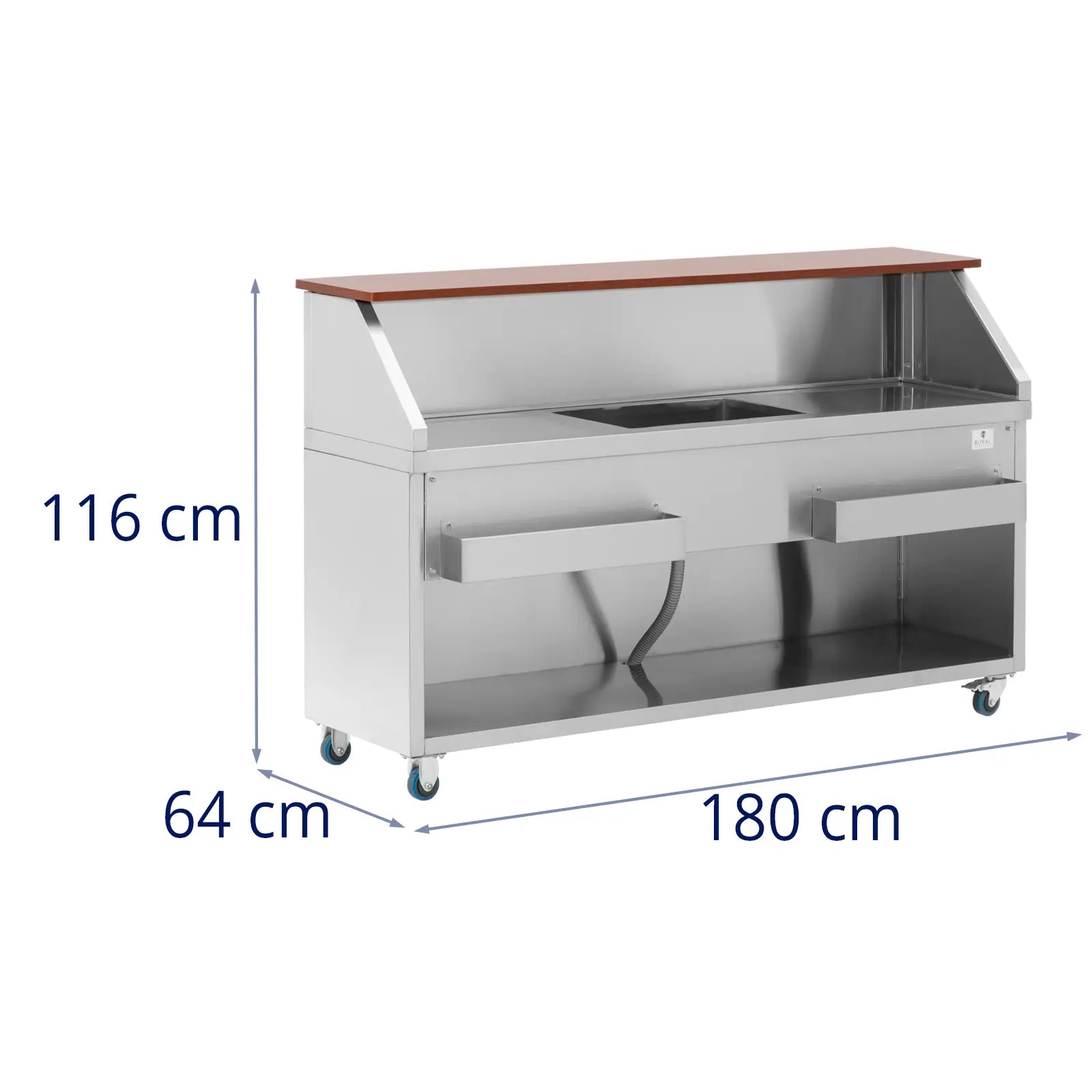 Tables – Bar station with ice compartment and shelves for - Carlat