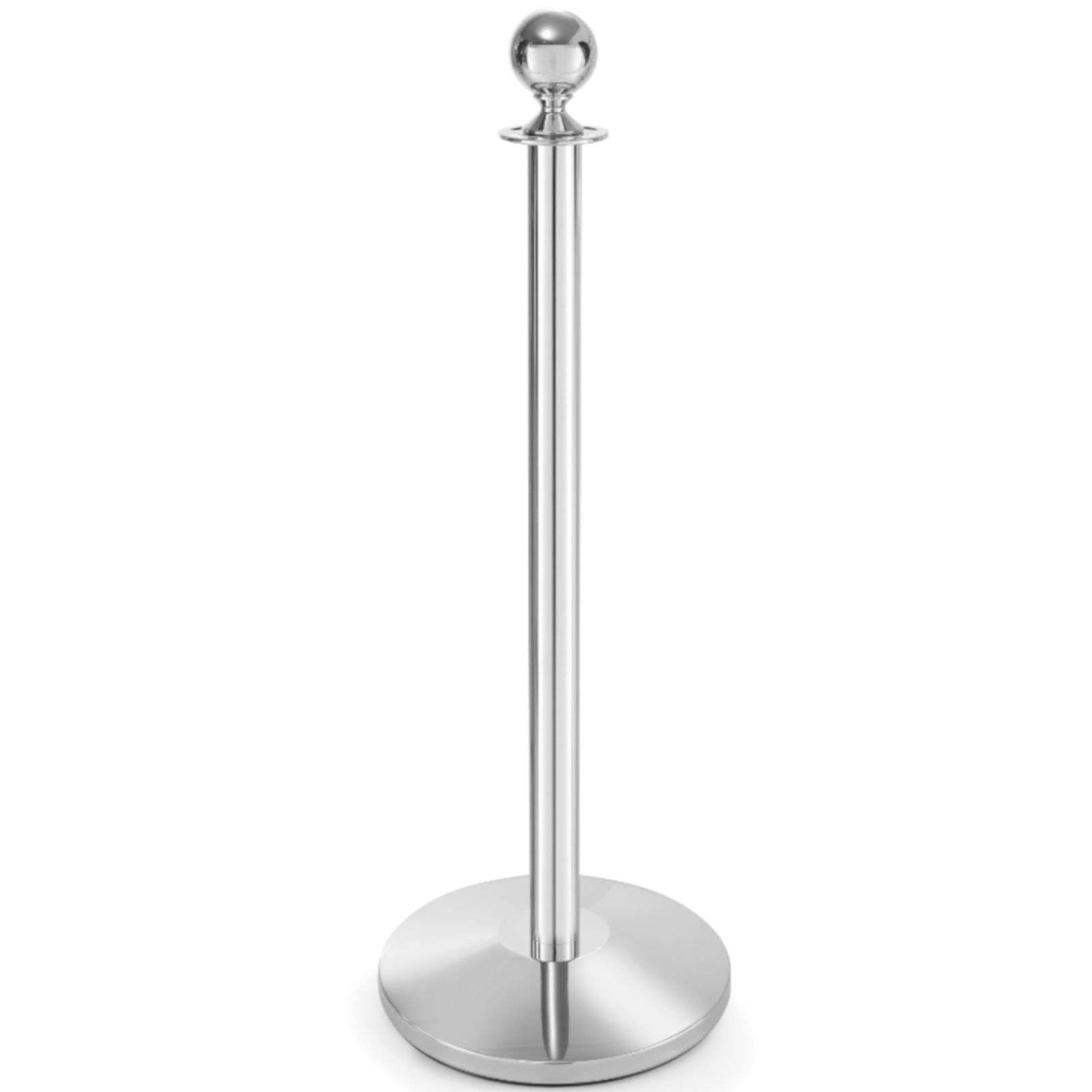 Tables – Base for a barrier post, chrome-plated, silver, diameter. - Carlat