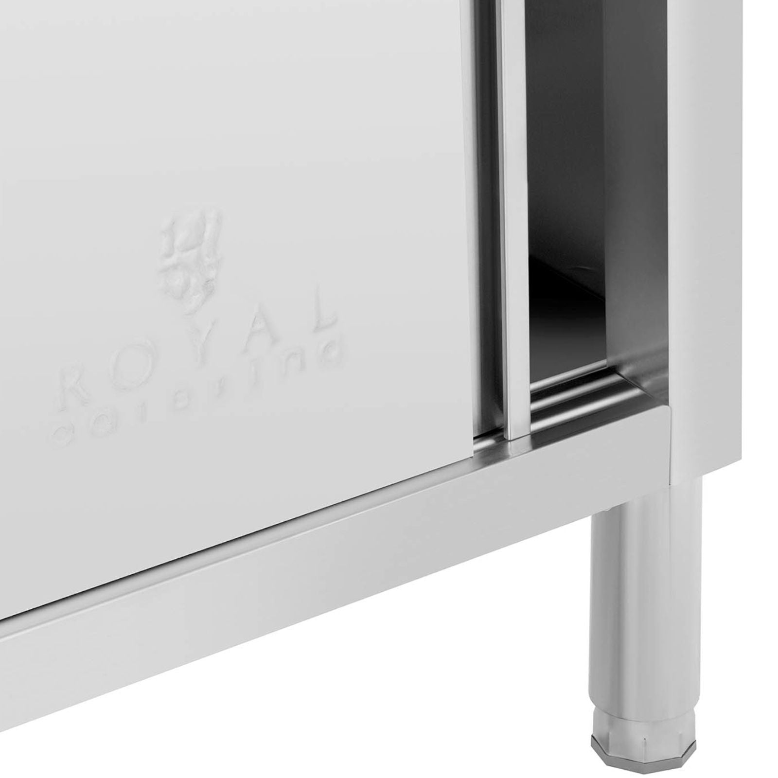 Tables – Catering table with sliding door cabinet STEEL 120 - Carlat