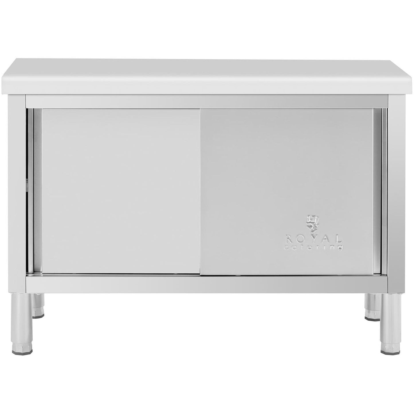 Tables – Catering table with sliding door cabinet STEEL 120 - Carlat