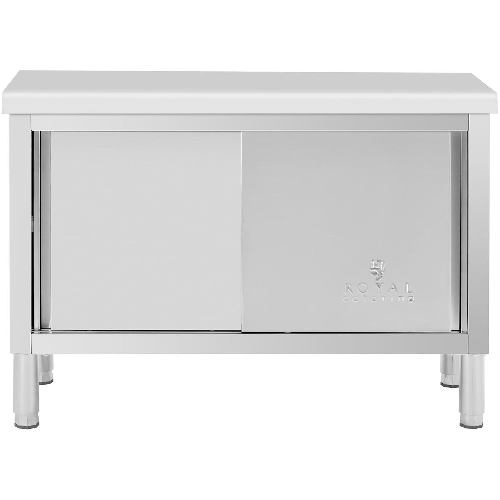 Tables – Catering table with sliding door cabinet STEEL 120 - Carlat