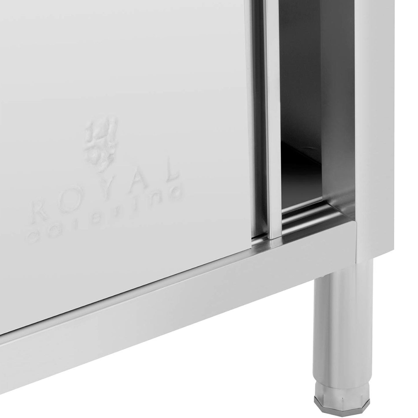 Tables – Catering table with sliding door cabinet STEEL 120 - Carlat