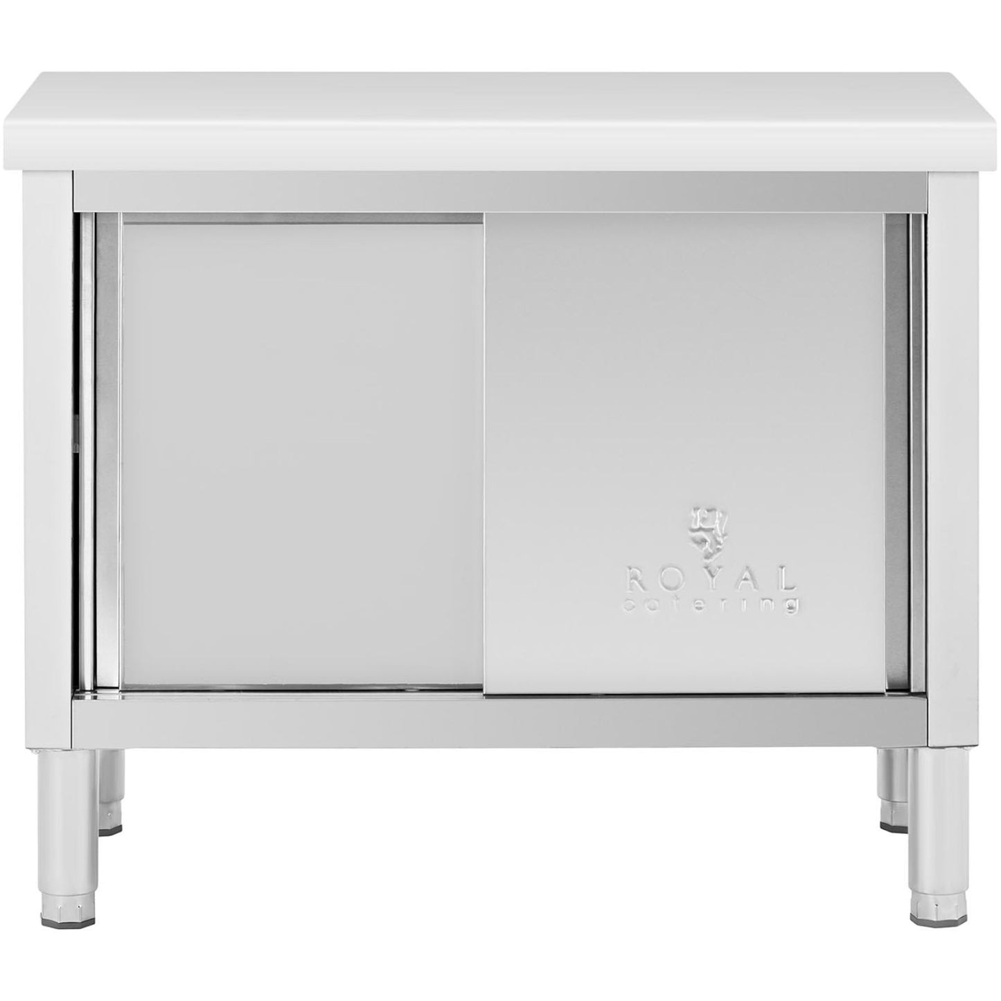 Tables – Catering table with sliding door cabinet STEEL 120 - Carlat