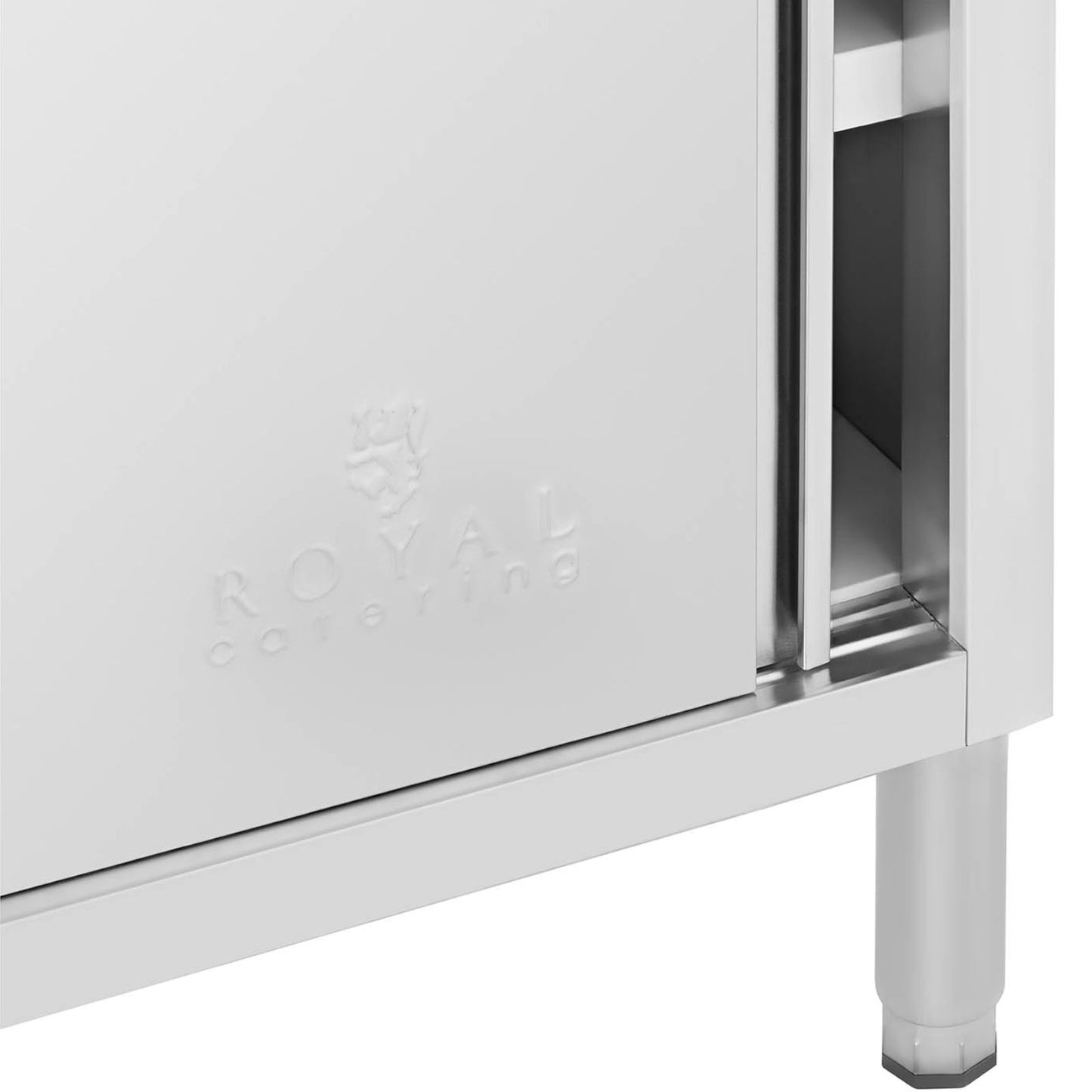 Tables – Catering table with sliding door cabinet STEEL 120 - Carlat