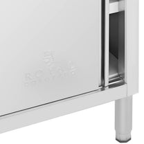 Tables – Catering table with sliding door cabinet STEEL 120 - Carlat