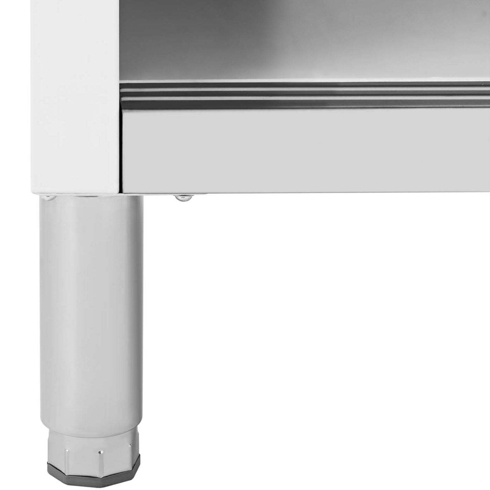 Tables – Catering table with sliding door cabinet STEEL 120 - Carlat