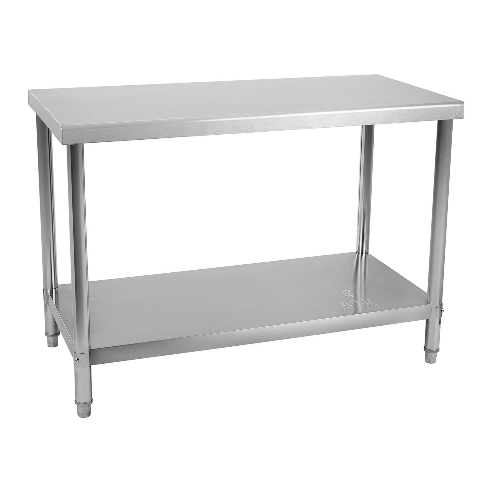 Tables – Central kitchen worktop table, stainless steel, 120x60cm - Carlat