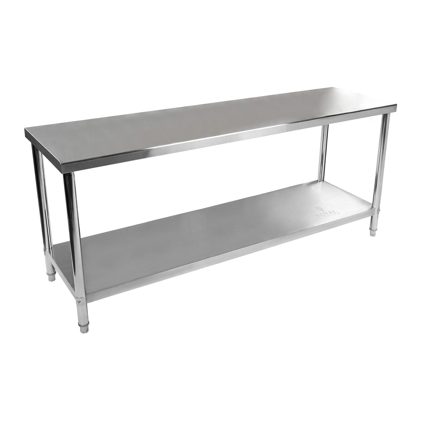 Tables – Central steel gastronomic worktop table with shelf 200x60cm - Carlat