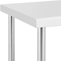 Tables – Central steel worktop table on wheels with a - Carlat