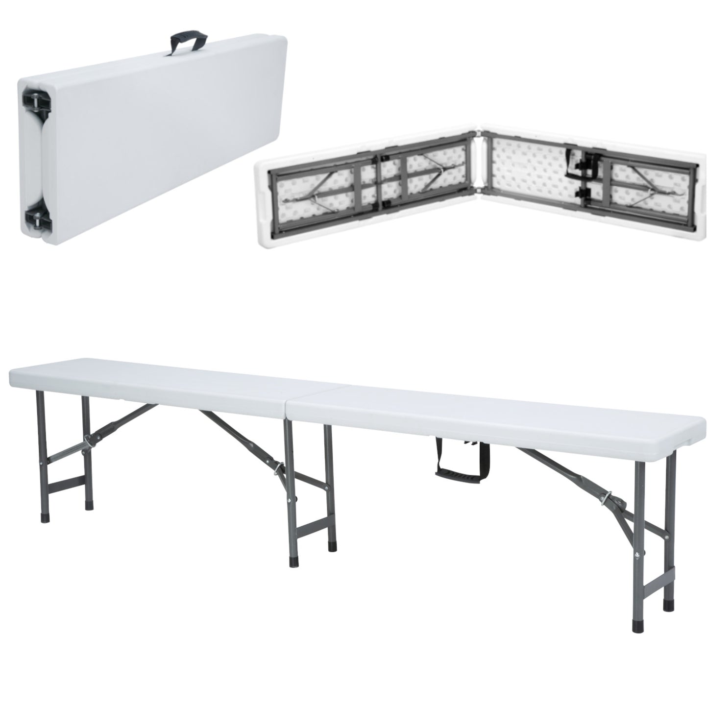 Tables – Folding catering bench white 1830 x 300 x - Carlat