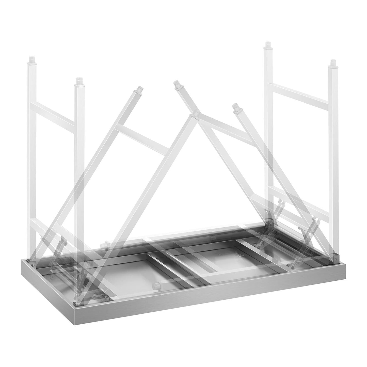 Tables – Folding stainless steel work table 120 x 60cm - Carlat
