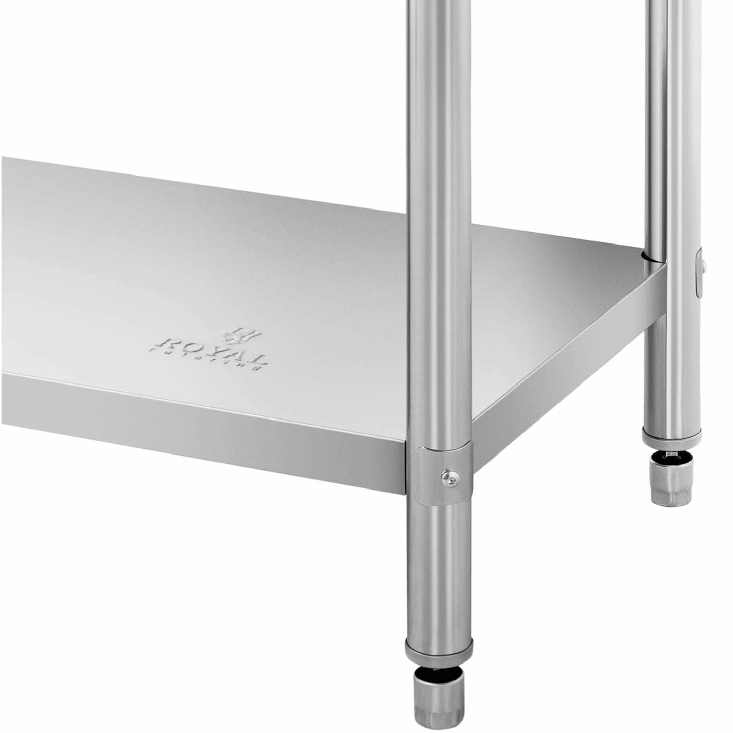 Tables – Kitchen table with 2 shelves, stainless steel, 200 - Carlat