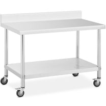 Tables – Metal catering table on wheels with shelf and - Carlat