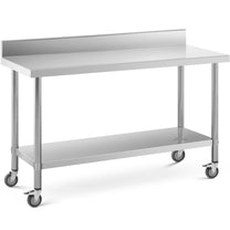 Tables – Metal catering table on wheels with shelf and - Carlat