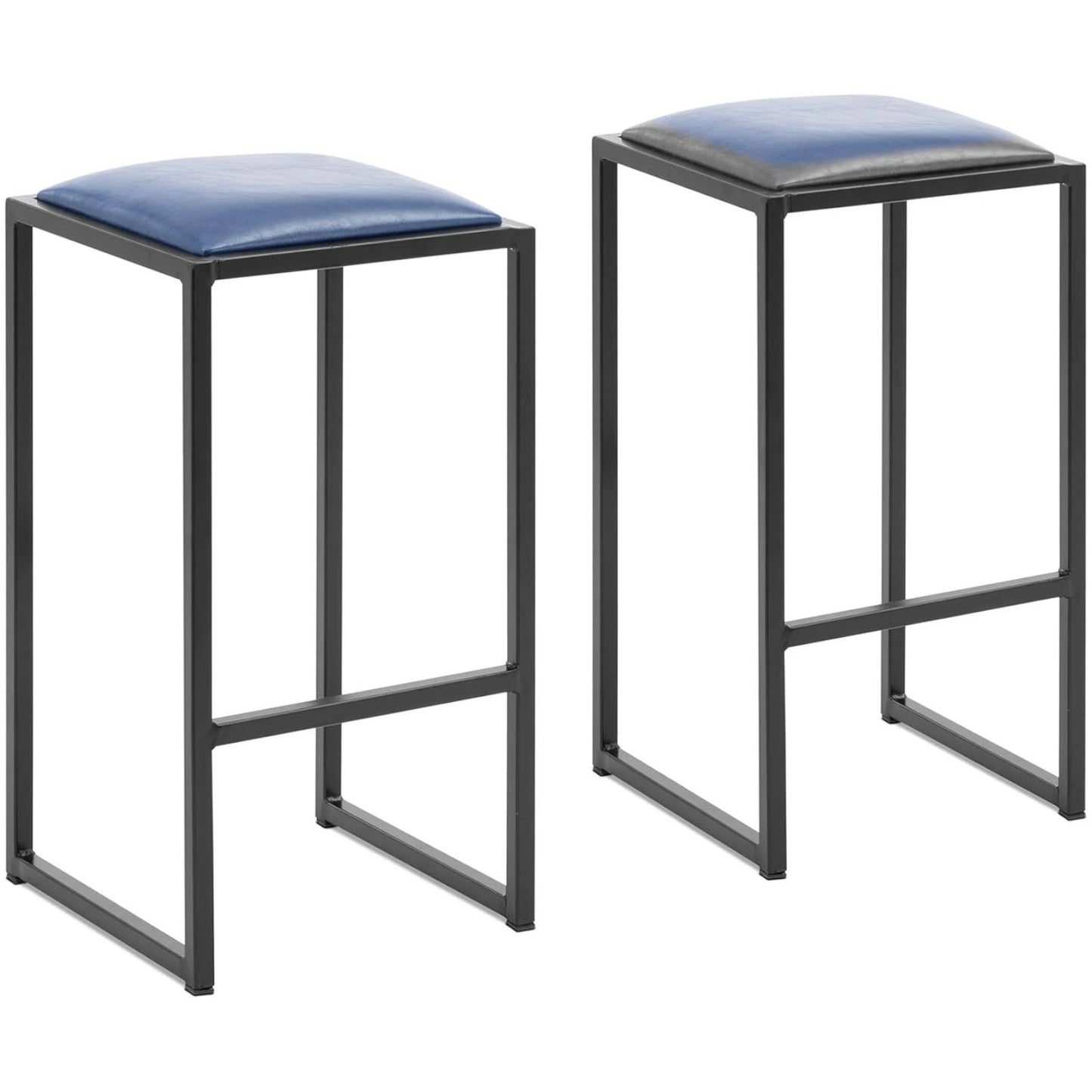Tables – Metal loft bar stool with black and blue - Carlat