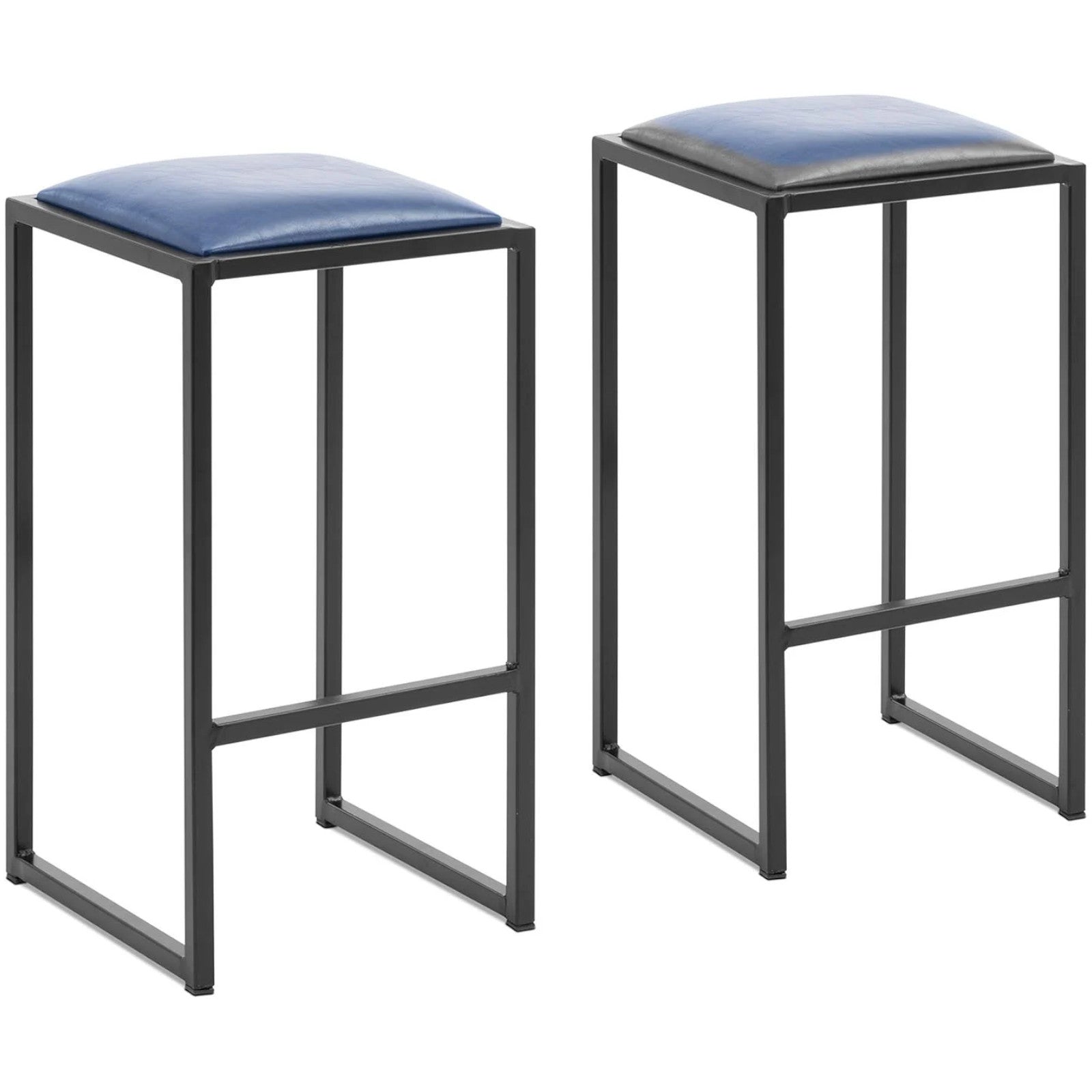 Tables – Metal loft bar stool with black and blue - Carlat