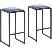 Tables – Metal loft bar stool with black and blue - Carlat
