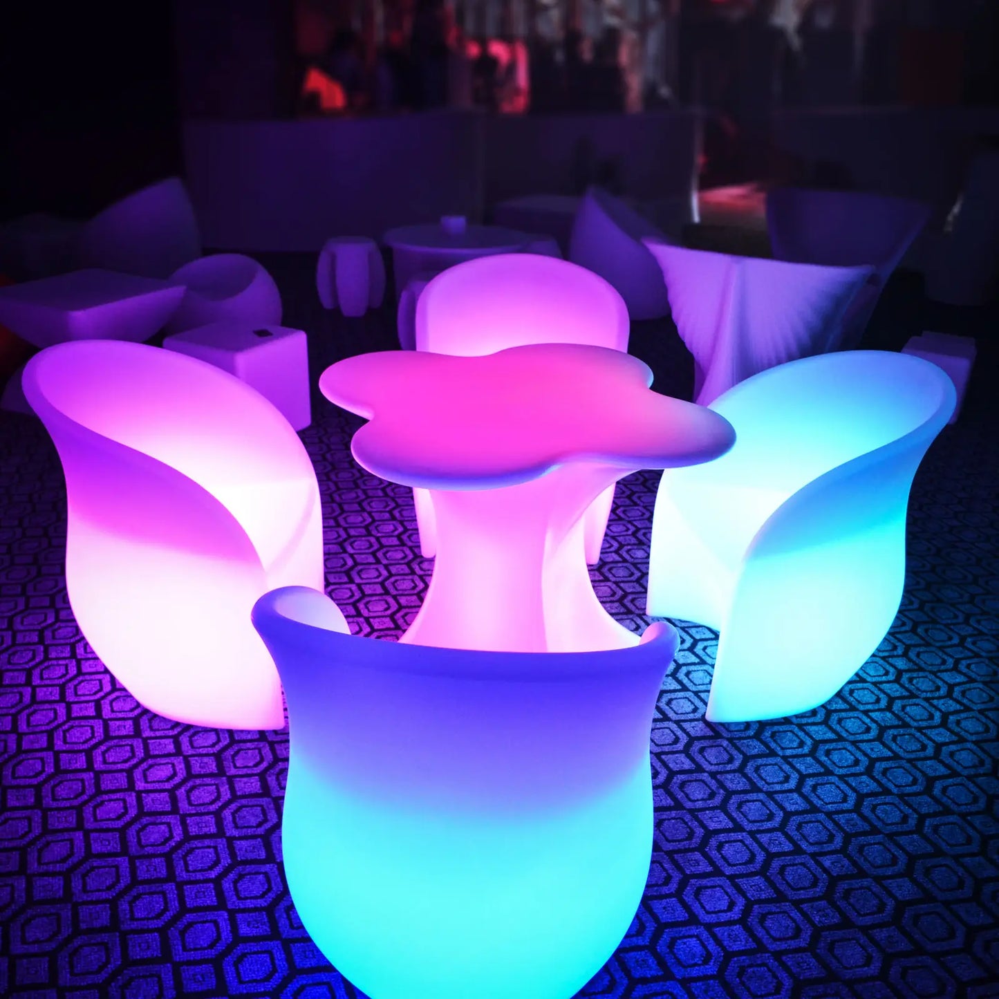 Tables – RGBW LED illuminated club bar table 80 x - Carlat