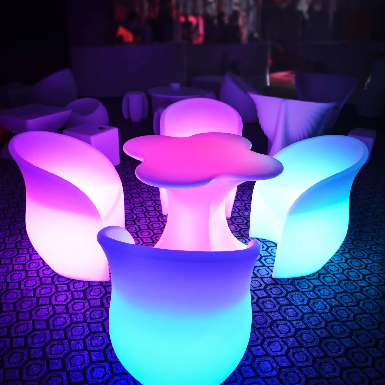 Tables – RGBW LED illuminated club bar table 80 x - Carlat