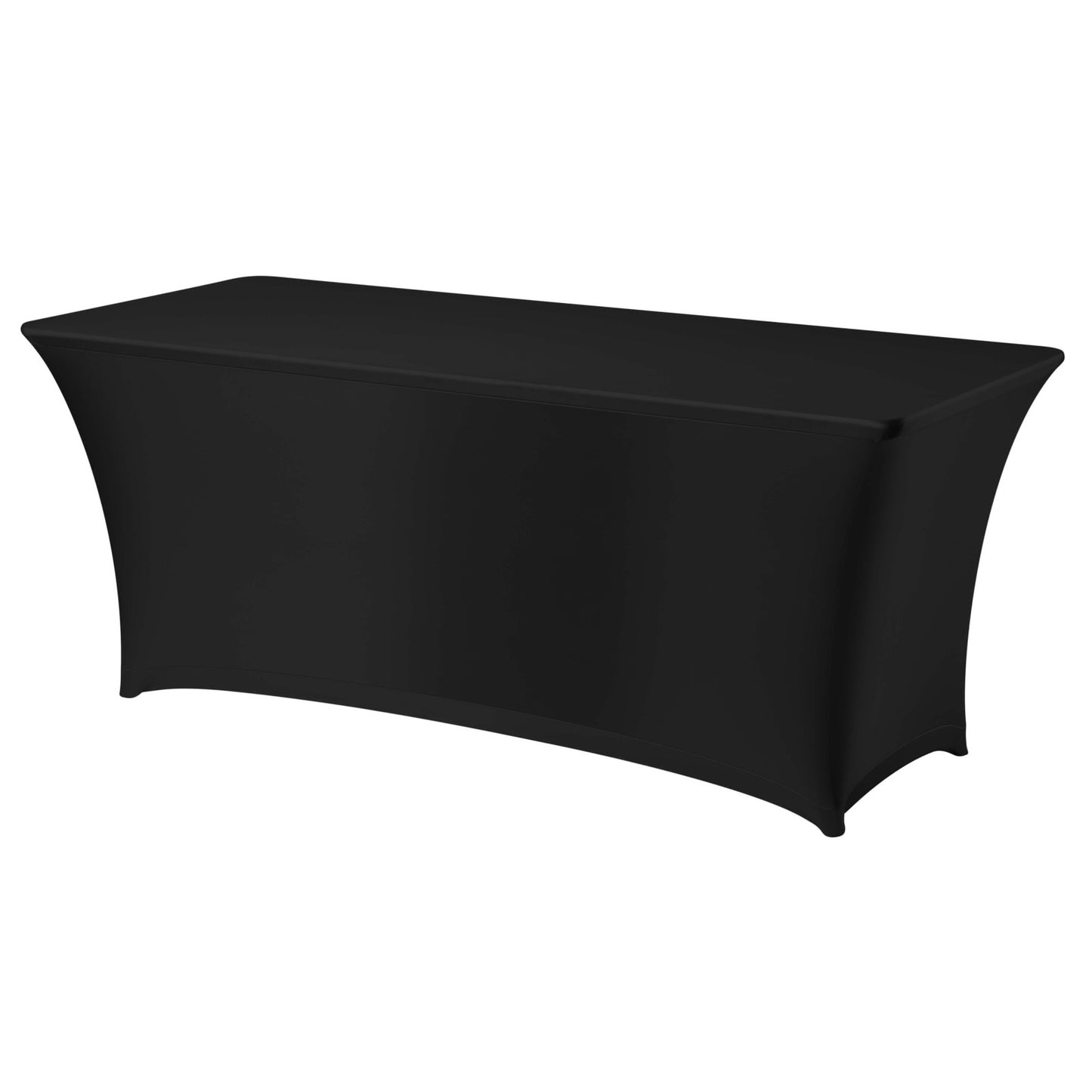 Tables – Rectangular tablecloth without ironing 183x76cm Jersey fabric black - Carlat