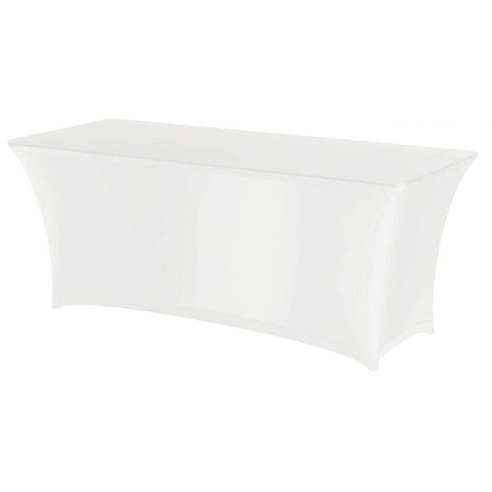 Tables – Rectangular tablecloth without ironing, Jersey fabric, white - Carlat