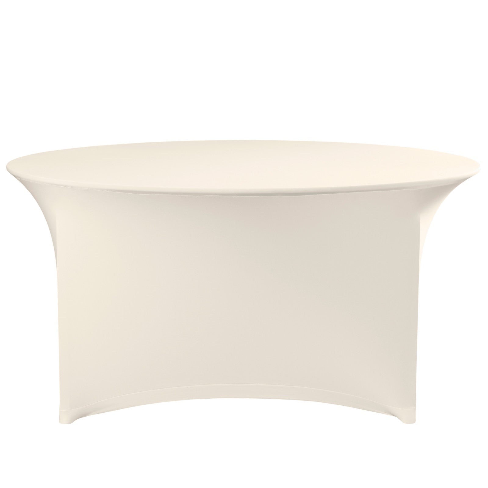Tables – Round tablecloth without ironing, diameter. 180cm cream Jersey - Carlat