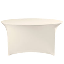 Tables – Round tablecloth without ironing, diameter. 180cm cream Jersey - Carlat