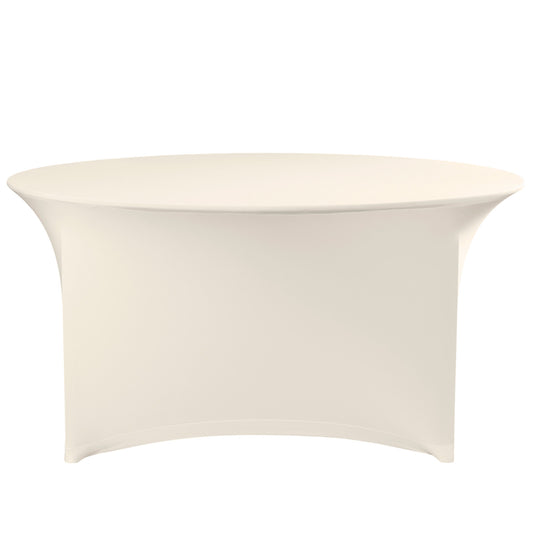 Tables – Round tablecloth without ironing, diameter. 180cm cream Jersey - Carlat