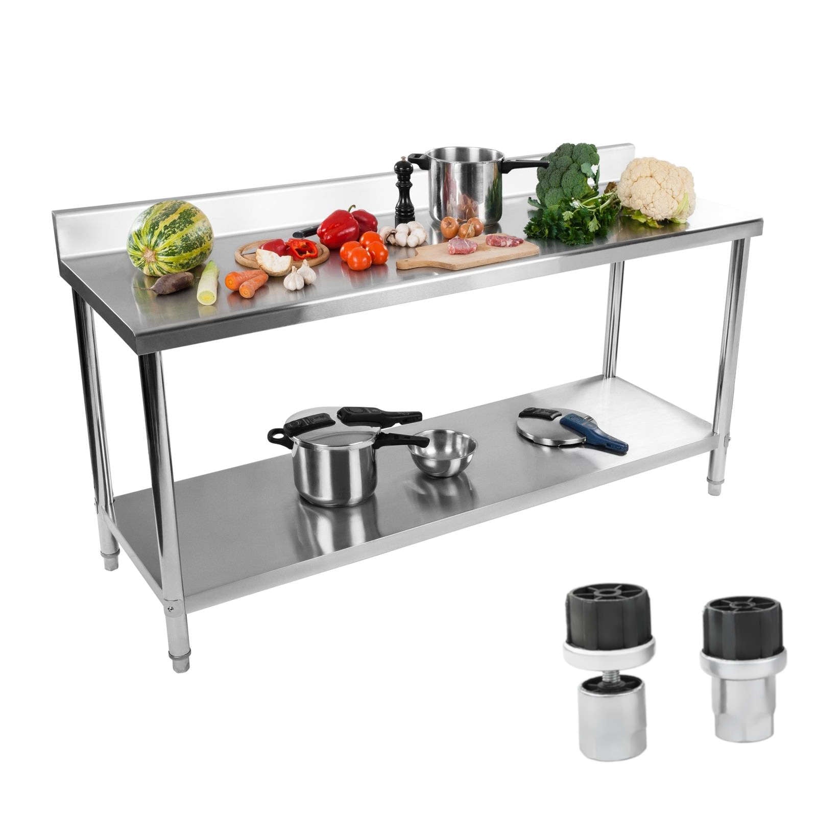 Tables – Stół do kuchni blat roboczy ze stali nierdzewnej - Carlat