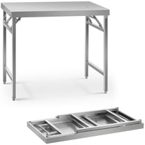 Tables – Stainless steel catering table, foldable, 100 x 60 - Carlat