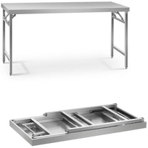 Tables – Stainless steel catering table, foldable, 180 x 60 - Carlat