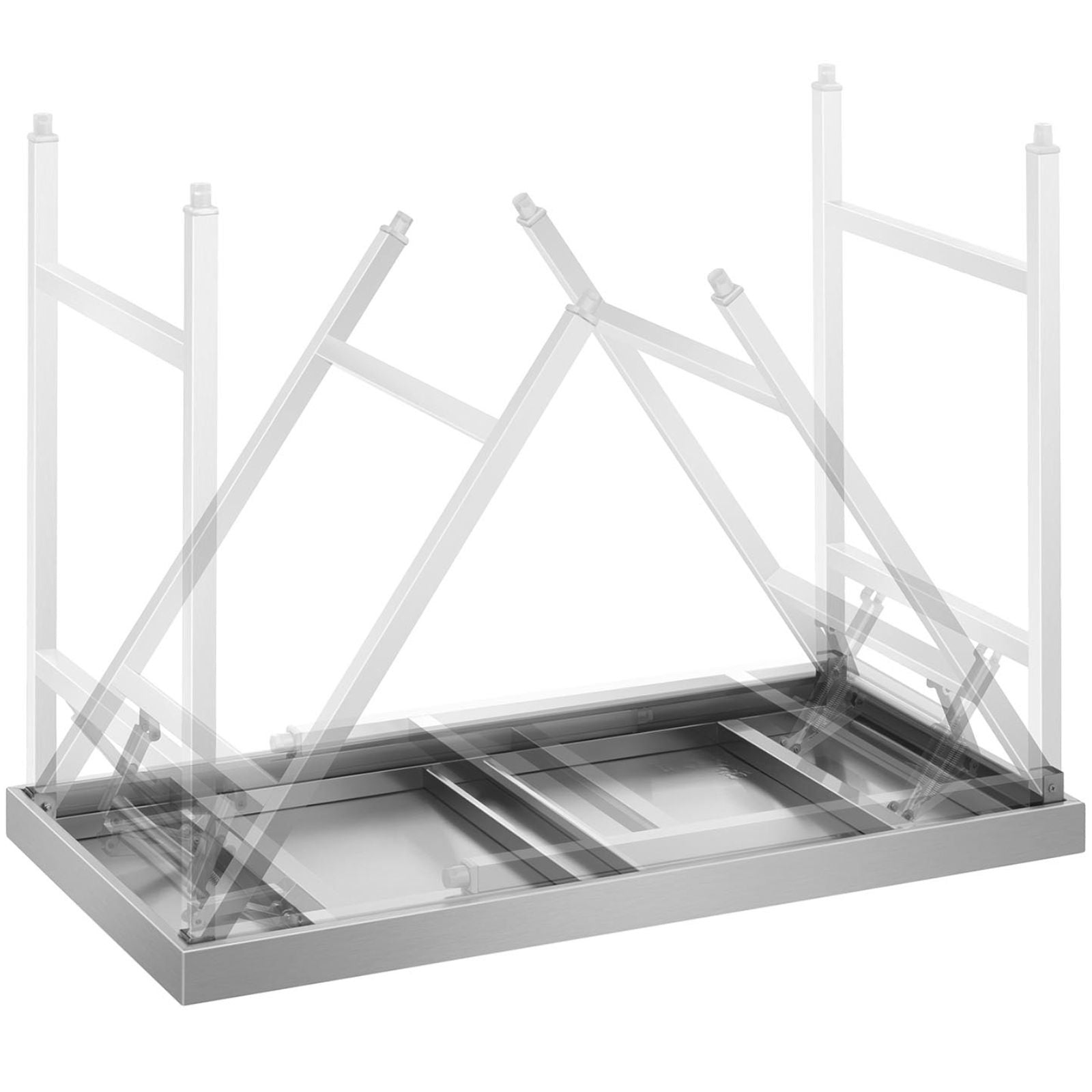 Tables – Stainless steel catering table, foldable, 180 x 60 - Carlat