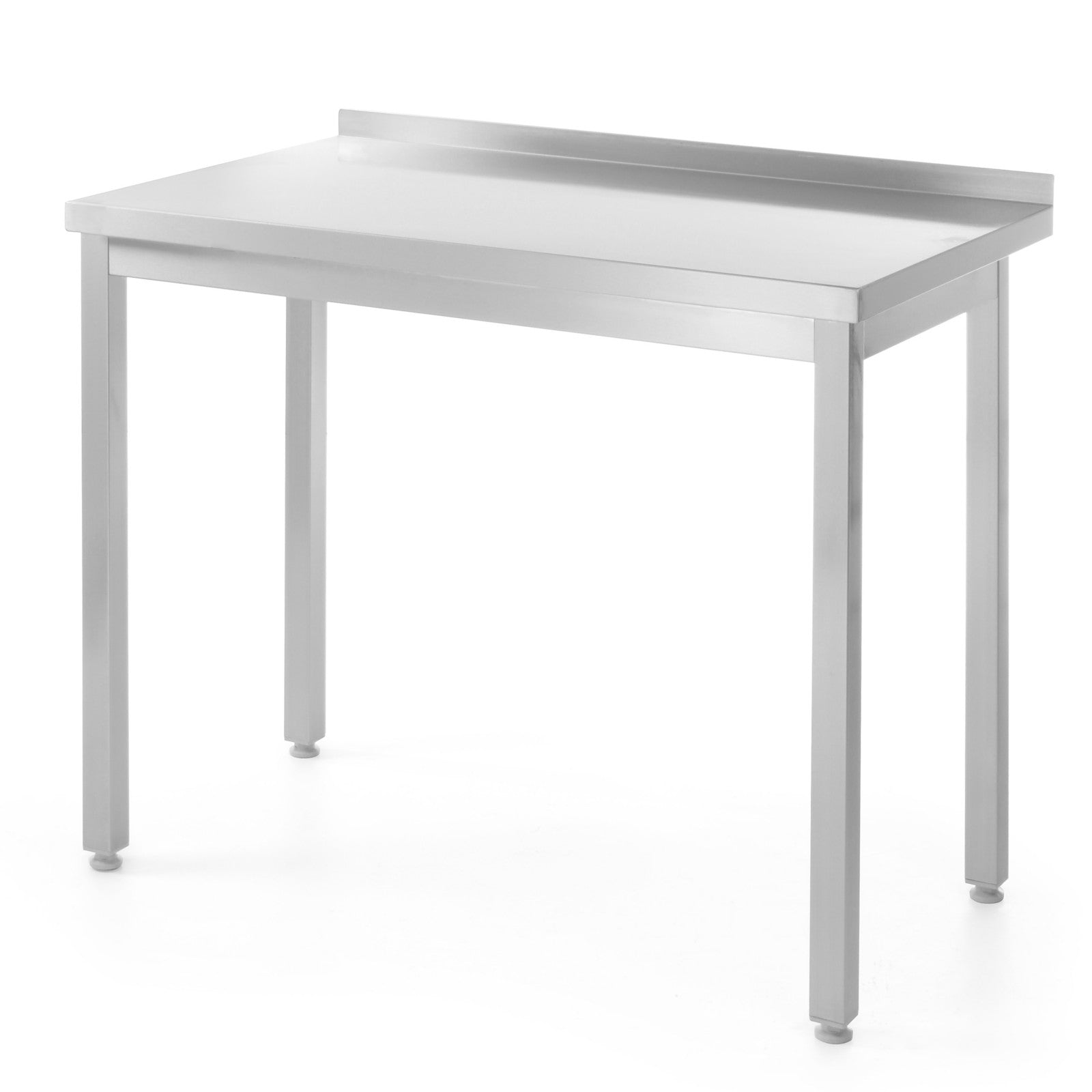Tables – Steel kitchen worktop table, wall-mounted, with edge 80x60cm - Carlat