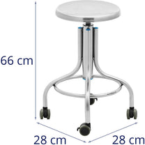 Tables – Stool, workshop laboratory stool, stainless steel, 45-60 cm, - Carlat