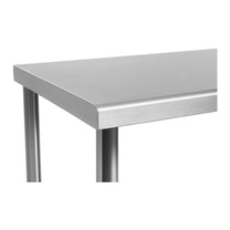 Tables – Table, catering worktop, stainless steel, with shelf, 100x70cm - Carlat