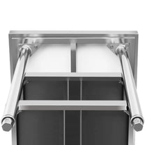 Tables – Table, central steel worktop, 2 shelves, 120 x - Carlat