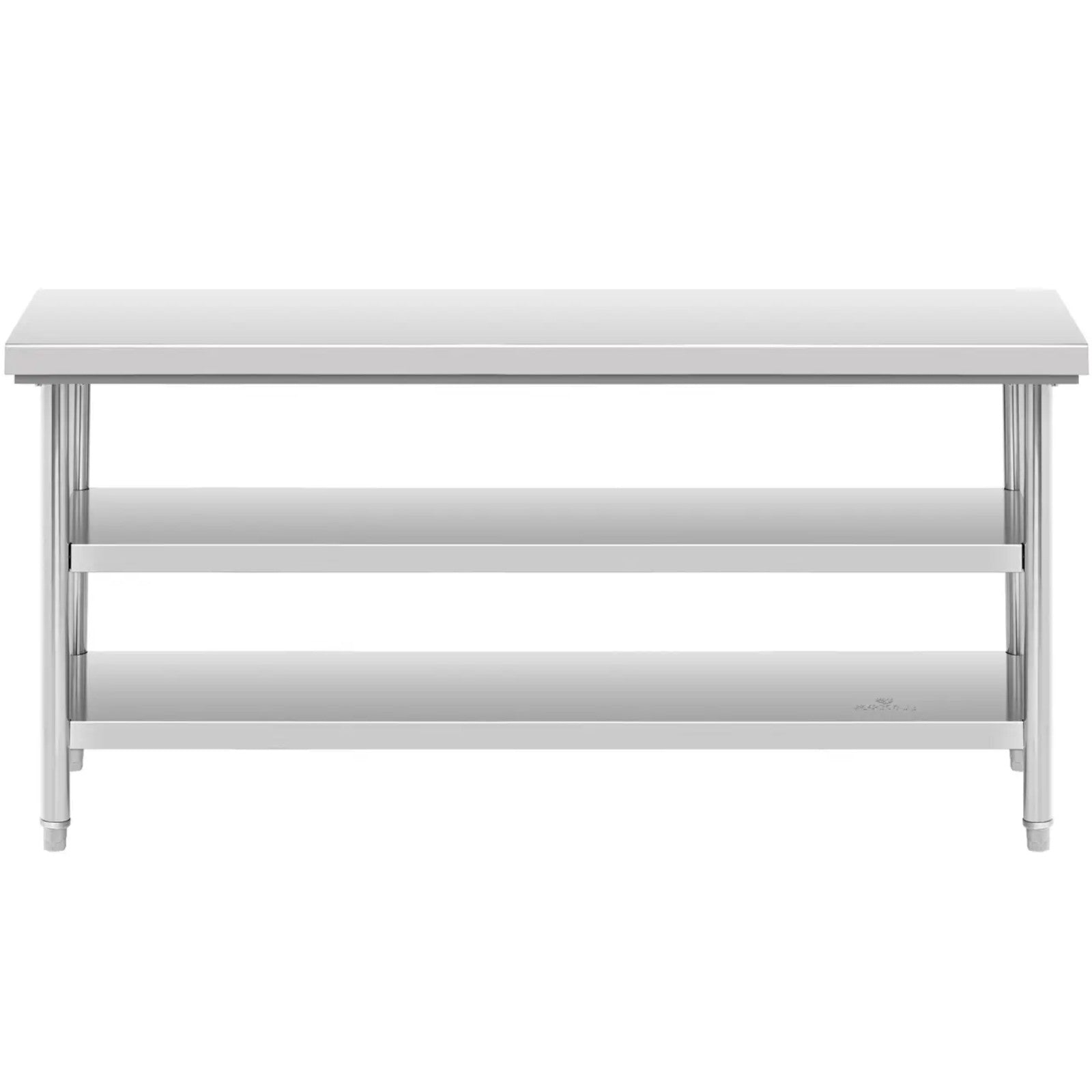 Tables – Table, central steel worktop, 2 shelves, 120 x - Carlat