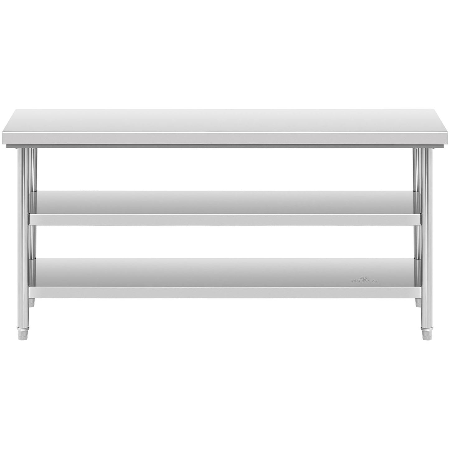 Tables – Table, central steel worktop, 2 shelves, 180 x - Carlat