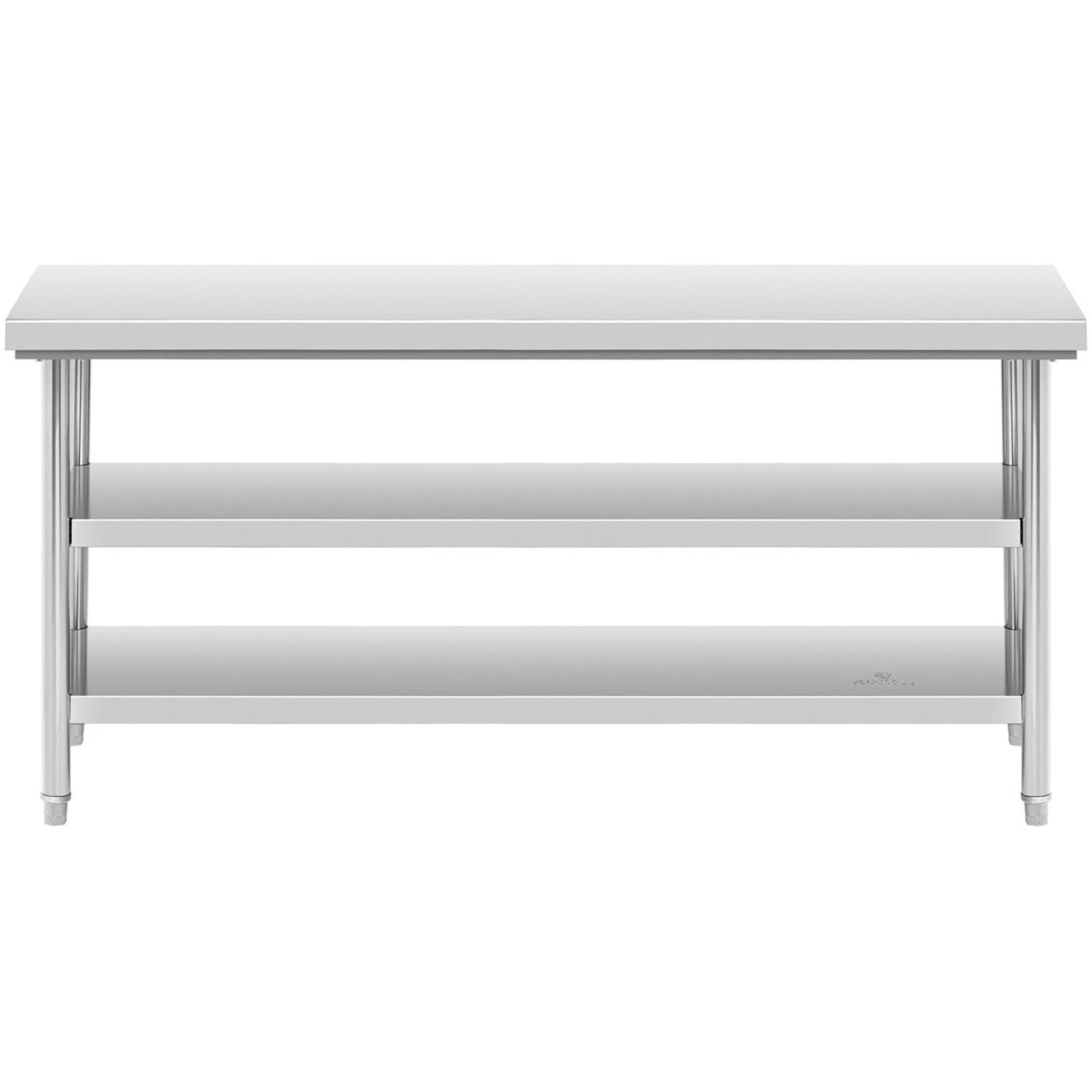 Tables – Table, central steel worktop, 2 shelves, 180 x - Carlat