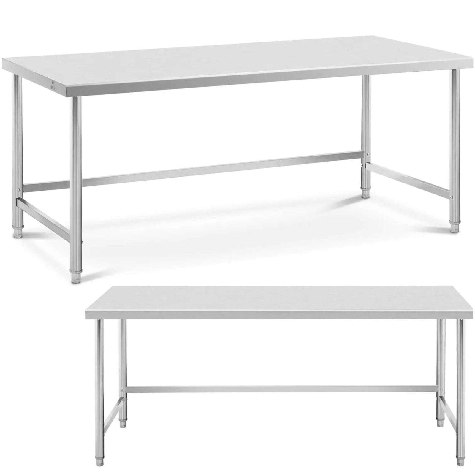 Tables – Table, central steel worktop, 200 x 90 cm, - Carlat