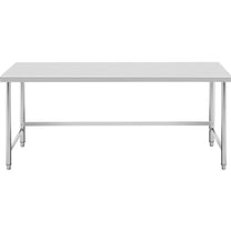 Tables – Table, central steel worktop, 200 x 90 cm, - Carlat