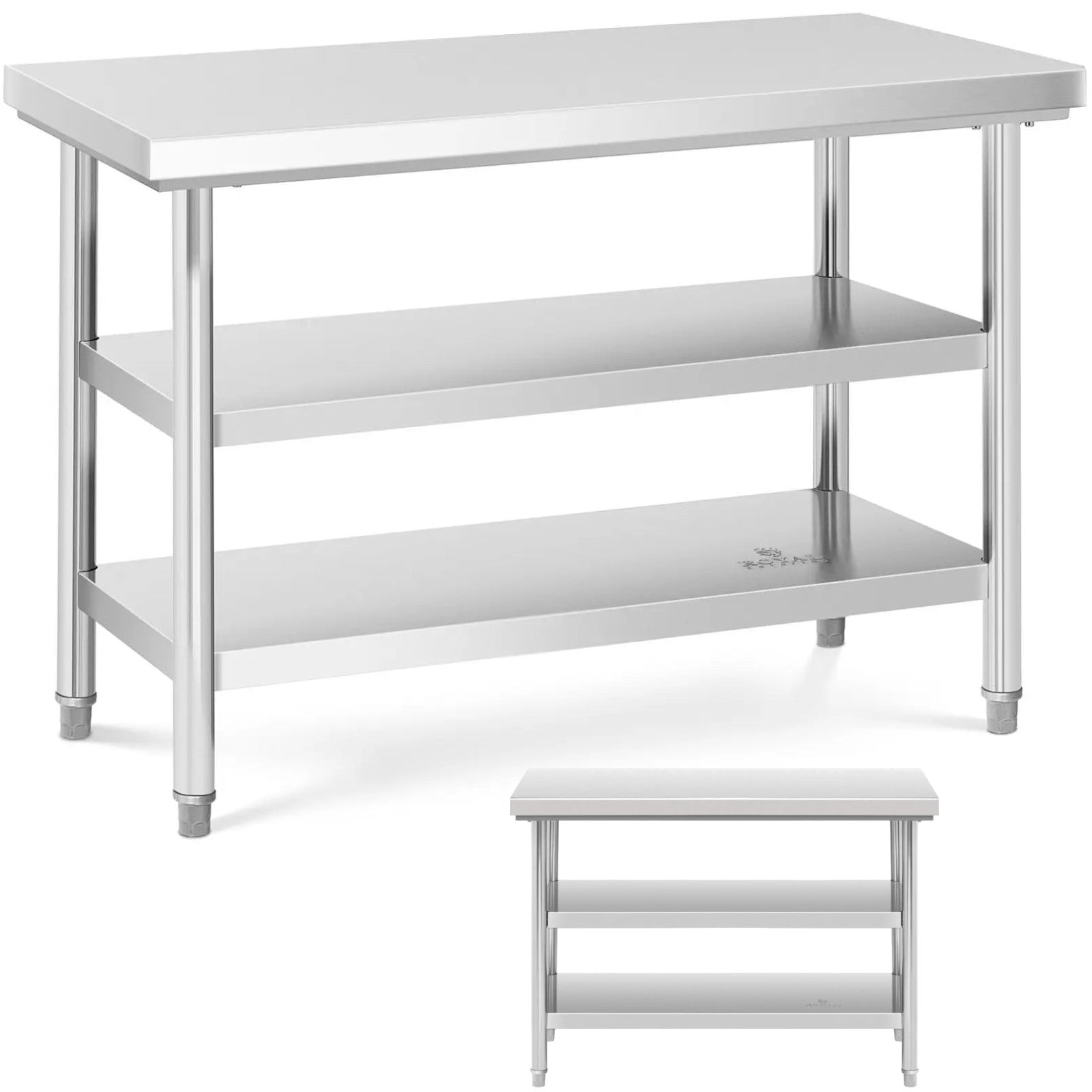 Tables – Table, central steel worktop, 3 levels, 120 x - Carlat