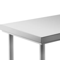 Tables – Table, central steel worktop with shelf, 120 x - Carlat