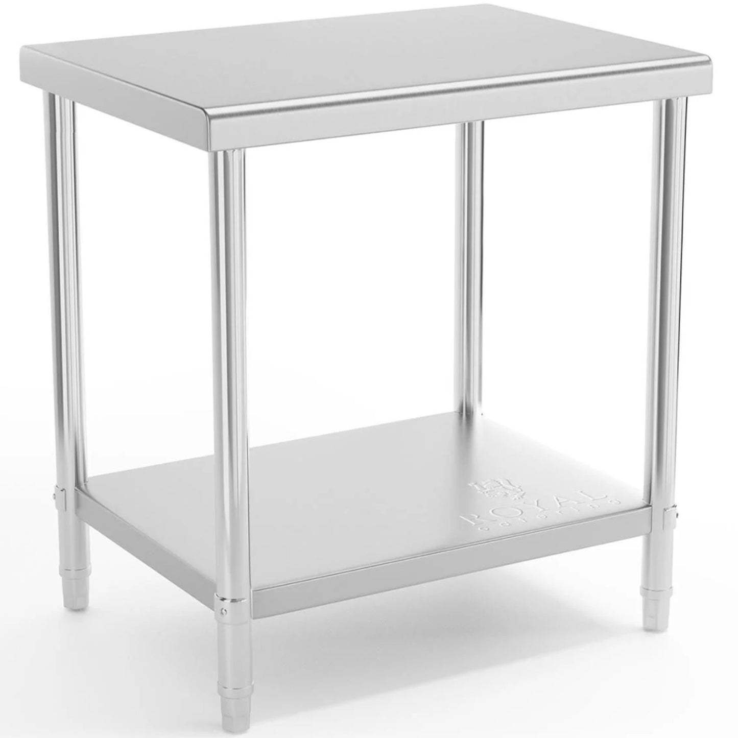 Tables – Table, central steel worktop with shelf 80 x - Carlat