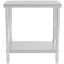 Tables – Table, central steel worktop with shelf 80 x - Carlat